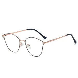 MS 91514 Women Metal Glasses Frame Clear Anti Blue Light Eyewear Myopia And Reading Glasses