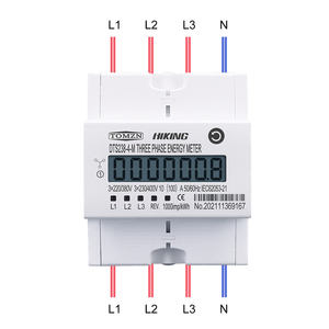 Compteur d'énergie triphasé 4P 100A sur rail DIN, compteur d'énergie en kWh, rail DIN, écran LCD, 3*230/400V, 3*120/208V, 3*220/380V, type <span class=keywords><strong>CT</strong></span>, 50Hz, 60Hz - Product Image 6