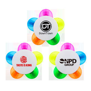 Produits de promotion imprimés stylo surligneur 5 couleurs forme de fleur stylo marqueur cadeau personnalisé pour la publicité - Product Image 2