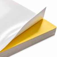 Feuilles d'étiquettes autocollantes semi-brillantes A4, papier couché 80 g/m², adapté à l'impression laser, fabrication d'étiquettes