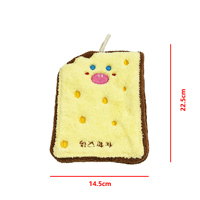 Serviette de toilette compressée en polaire corail motif biscuit, douce, absorbante, séchage rapide, hypoallergénique, écologique, pour cuisine et salle de bain, usage domestique