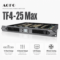 Amplificateur de puissance audio numérique professionnel 4 canaux 2500W SiC haute résolution 8 Ohm XLR pour caissons de basses et enceintes PA
