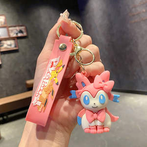 Nuevo Llavero <span class=keywords><strong>de</strong></span> Pokémon con Diseño <span class=keywords><strong>de</strong></span> Eevee y Pikachu, Regalo Creativo para Parejas, Colgante Lindo para Coche o Bolso - Product Image 5