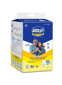 Couche pour adulte Adilo, style à bande ouverte, taille extra large, conçue pour une absorption maximale, ajustement confortable et sécurisé, facile à porter - Product Image 4