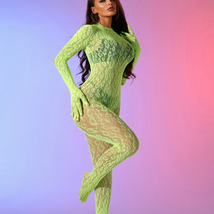 Sexy Langarm-Netzstrumpfanzug für Damen mit Aushöhlungen, Dessous im europäischen und amerikanischen Stil, Großhandel - Product Image 1