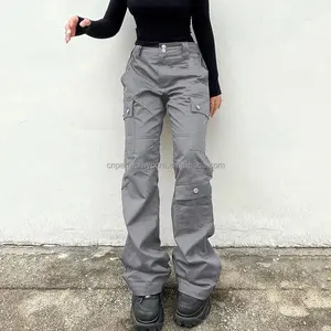 Kadın düşük bel pantolon eski estetik Denim pantolon Streetwear anne rahat kore moda Cyber Y2k Grunge kot