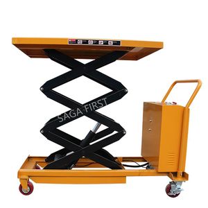 Plateforme élévatrice à <span class=keywords><strong>ciseaux</strong></span> mobile manuelle hydraulique pour chariots <span class=keywords><strong>de</strong></span> manutention – Vente directe usine - Product Image 1