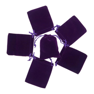 Luxury Velvet Jewelry <b>Pouches</b> with Custom Logo and Drawstring - Multi-Color Options for Jewelry Packaging Jewelry Gift Bags - Product Image 5