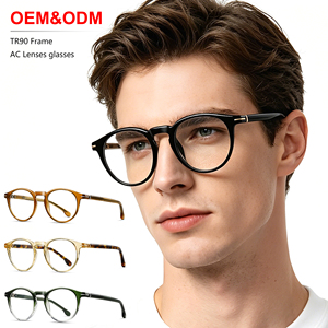 <span class=keywords><strong>Occhiali</strong></span> Vintage Rotondi <span class=keywords><strong>con</strong></span> Montatura Ottica in TR90 per Uomo e <span class=keywords><strong>Donna</strong></span>, <span class=keywords><strong>Occhiali</strong></span> Leggeri e Flessibili, <span class=keywords><strong>Occhiali</strong></span> Retrò Ambrati <span class=keywords><strong>con</strong></span> Lenti AC - Product Image 1