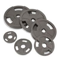 Barbell professionnel en fonte 300LB Home Gym Fitness Power Exercise Réglable Set avec 3 poignées Haltères Poids libres