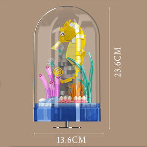 Vorm Koning 10100 Zeepaardje Bouwstenen Bebricks Muziekdoos Serie Speelgoed Bakstenen 424 Stuks + Kinderen Bouwmodel - Product Image 4