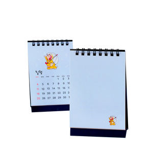 全彩定制 12 个月计划表 壁挂式印刷 家庭办公室 2025 年办公桌配件 顶部翻页螺旋式日历 - Product Image 3