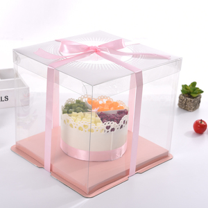 Nhà máy nhỏ moq bán buôn tất cả các rõ ràng giá rẻ Bánh gói hộp cho 2 lớp bánh sinh nhật - Product Image 1