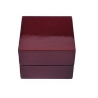 Boîte à bijoux carrée en bois faite à la main avec logo personnalisé, option rectangulaire, boîte cadeau de mariage pour le rangement de petits bijoux