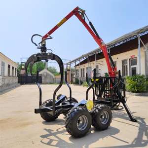 एटव हाइड्रोलिक लकड़ी लॉग लोडर ट्रेलर क्रेन के साथ - Product Image 1
