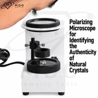 Analyseur de réfraction à source de lumière froide, outil d'identification des minéraux avec loupe polarisée, polariscope de bureau pour bijoux, pierres précieuses et cristaux