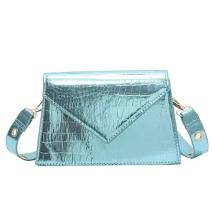 Fashion women hand bag patent leather shoulder ladies 2023 purse manufacturers custom
