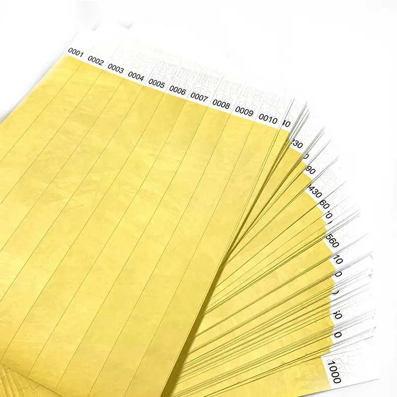250*25mm חד פעמי ריק Tyvek צמיד אירועים כרטיס להקות מכירה לוהטת עמיד למים נייר צמידים