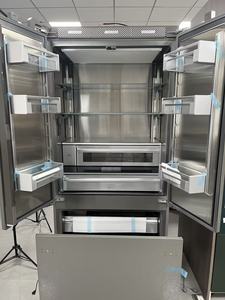 19,8 Cu. Ft. 36 pouces Réfrigérateur à congélateur bas intégré avec distributeur d'eau et machine à glaçons, en acier inoxydable noir, sans givre, pour hôtels - Product Image 6