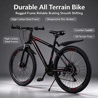 Sepeda Gunung Full Suspension Hitam Rangka Serat Karbon Rem Cakram 26 27.5 29 Inch MTB untuk Semua Medan Bersepeda