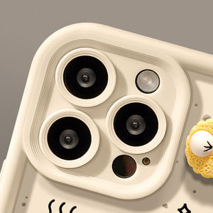 Pequeña decoración café lindo briquetas lente de dibujos animados Cámara funda de teléfono de silicona para Samsung S24 Ultra S23 Ultra S23 FE - Product Image 3