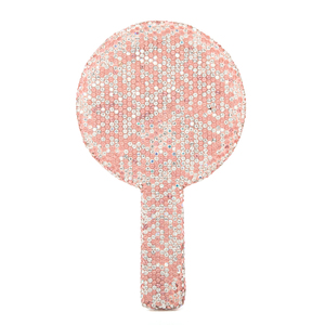 Round Silver Finish Single-Sided Handheld <b>Makeup</b> <b>Mirror</b> Women Personalized Cosmetic <b>Vanity</b> <b>Mirror</b> - Product Image 2