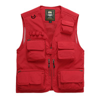 Gilet de pêcheur de pêche à la mouche de chasse en plein air avec gilet de journaliste de photographie de voyage multi-poches