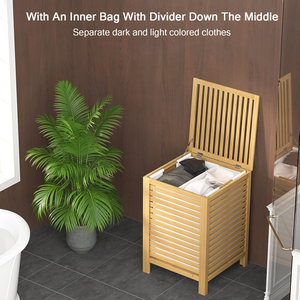 Cesto de Bambú para Baño en Color Marrón Natural, Contenedor de Almacenamiento para Interiores o Exteriores - Product Image 5