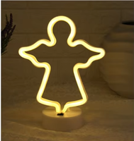 Lampe de table LED néon en forme de licorne, arc-en-ciel, cactus pour la décoration de chambre et de fête