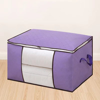 Lot de 6 sacs de rangement pliables en lin écologique de 90 L pour vêtements et couvertures, idéaux pour organiser la chambre