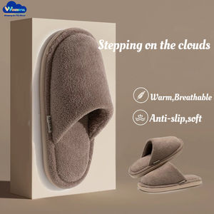 Chaussons en peluche de coton pour femmes de haute qualité, automne-hiver, intérieur, chambre à coucher, avec désodorisant antibactérien et antidérapant - Product Image 5