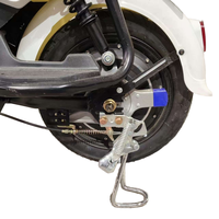 Vélo électrique de ville à batterie au plomb-acide électronique 48V 350W, scooter électrique, cadre en acier de 14 pouces, pneu à vide, 2 places pour adultes