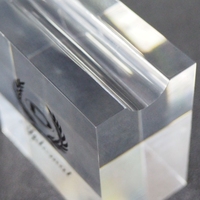 Support de stylo en lucite Huisen, bloc acrylique gravé, porte-stylo avec fente, support de stylo en acrylique transparent élégant