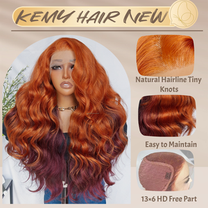 KEMY HAIR New High Temperature Fiber 13x6 Lace Front <strong>Wigs</strong> Glueless Premium Heat Resistant Loose Body Wave <strong>Wigs</strong> Black Women - Product Image 6