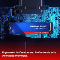 قرص صلب داخلي SN5100 أزرق اللون بسعة 1 تيرابايت، NVMe SSD M.2 2280، PCIe الجيل الرابع 4.0، سرعات قراءة تصل إلى 7,100 ميجابايت/ثانية، تخزين للكمبيوتر الشخصي/أجهزة الكمبيوتر المحمولة