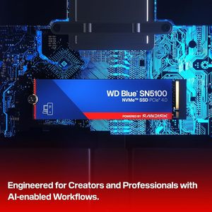 SSD NVMe M.2 2280 bleu SN5100 1 To, PCIe Gen 4.0, disque SSD interne, vitesses de lecture jusqu'à 7 100 Mo/s, stockage pour PC/ordinateurs portables - Product Image 1