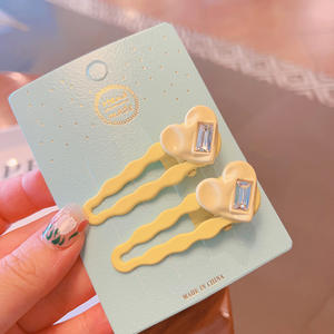 Diamant Hart Rimpel Frosted Eend Snavel Clip Klassieke Golf Diamant Hart Clip Set Voor Kinderen - Product Image 3