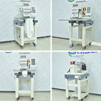 Nouvelle machine à broder les casquettes informatisée Disen 1-2 têtes 9-12-15 aiguilles avec table de travail 400x450mm multifonctionnelle, garantie 1 an