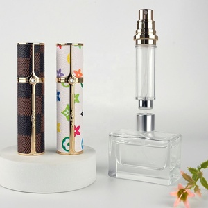 Luxury <b>Perfume</b> Bottle Portable Refillable <b>Atomizer</b> 10ml Travel <b>Perfume</b> <b>Atomizer</b> Leather - Product Image 4