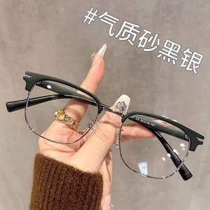 Nouvelles lunettes demi-cerclées pour femmes Tr 31135, monture moyenne, verres PC, forme quadrilatère, style professionnel élégant pour maquillage naturel - Product Image 3