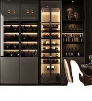 Buffet avec portes vitrées, éclairage LED et espace pour le vin, pour salle à manger - Fournisseur en gros pour projets