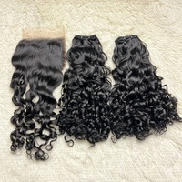 Lot de Cheveux Naturels Péruviens Remy Vierge 100% Doublement Étirés, Boucles Romanes, Texture Douce, Sans Chute, Trame Double Faite à la Machine, 12-16 Pouces