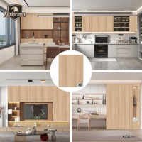 Panneau décoratif en bois durable, panneau MDF mélaminé de qualité E0, résistant à l'usure, anti-rayures, ignifuge, pour salle de bain