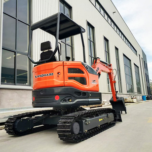 Mini-excavatrice Landward à usage domestique, 2,5 tonnes, avec cabine, chenilles, petite pelle, pour ferme, livraison gratuite, haute performance - Product Image 3