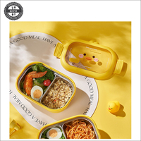 Kotak Makan Siang Bento Anak Lucu dan Imut, Anti Bocor, Aman untuk Microwave, dan Menjaga Kesegaran Makanan