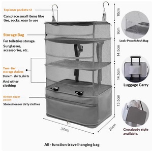 Large capacity thickened breathable fabric storage bag, portable living room travel hanging clothes storage bag - Product Image 6