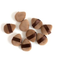 Ensemble de poudriers en forme de biscuit au chocolat, mini poudrier pour blush, poudrier sec et humide à double usage, poudrier à coussin d'air pour le maquillage, outil de beauté
