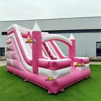 Toboggan gonflable commercial IBL Inflatables Princess, toboggan gonflable double piste en PVC pour entreprises de location