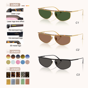 Lunettes <span class=keywords><strong>de</strong></span> soleil polarisées UV400 style pilote en métal, monture fine, pour les voyages en extérieur et la mode quotidienne - Product Image 5