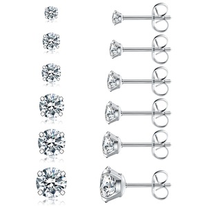 <span class=keywords><strong>Orecchini</strong></span> a Lobo Classici in <span class=keywords><strong>Acciaio</strong></span> Inossidabile con Zirconia Cubica, Ipoallergenici, in <span class=keywords><strong>Acciaio</strong></span> <span class=keywords><strong>Chirurgico</strong></span> 316L - Product Image 1